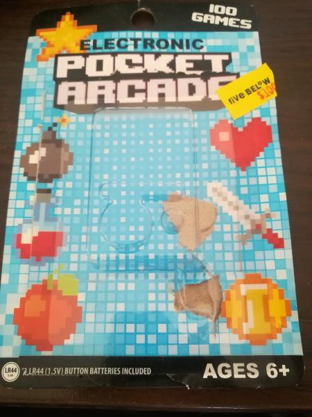 Electronic Pocket Arcade packaging